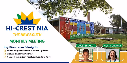 Hi-Crest NIA Monthly Meeting