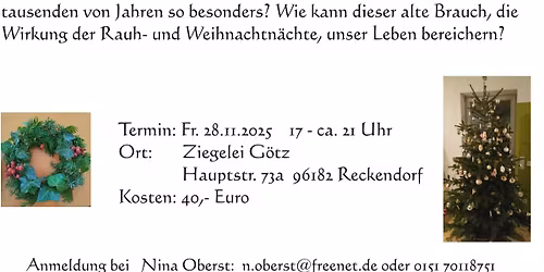 Vortrag Rauhn\u00e4chte alter Brauch oder moderne Form der Achtsamkeit