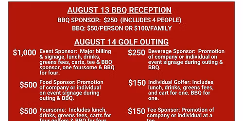 The Annual Craig BBQ & Golf Outing!