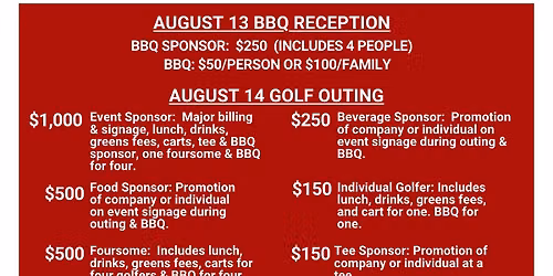 The Annual Craig BBQ & Golf Outing!