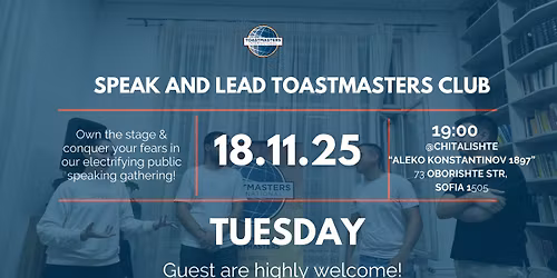 SPEAK AND LEAD TOASTMASTERS CLUB