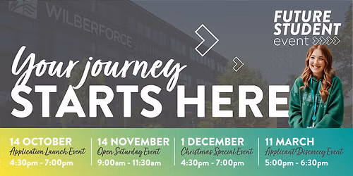 Future Student Event: 1 December 2026