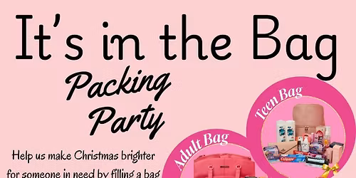 Packing Party for it's in the bag - Share The Dignity's x-mas drive