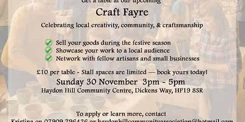 HHCA Christmas Craft Fayre