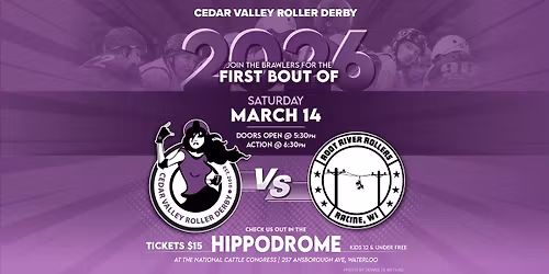 Cedar Valley Roller Derby vs Root River Rollers