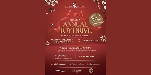 3rd Annual Toy Drive  - Hosted by Andres Ramirez & Friends!