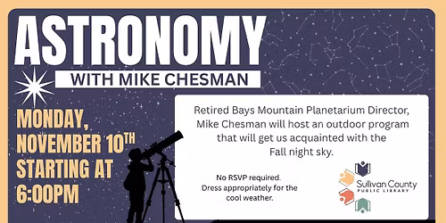 Astronomy with Mike Chesman at the Colonial Heights branch library
