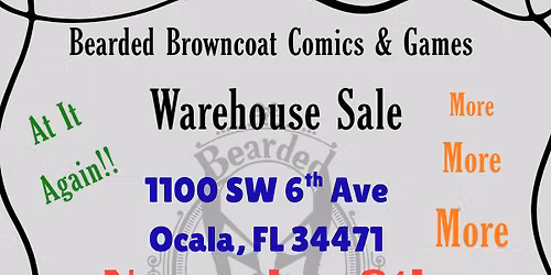 Bearded Browncoat Comics & Games Warehouse Sale-Round 2