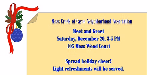 Moss Creek Christmas Drop In