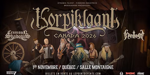 Korpiklaani avec Crimson Shadows et Nordheim \/\/ Dimanche 1 novembre 2026 \/\/ Salle Montaigne