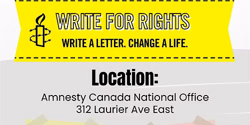 Amnesty Ottawa-Gatineau (National Office) Write for Rights drop-in event
