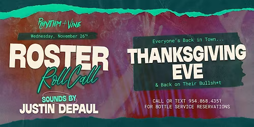 Thanksgiving Eve At Rhythm & Vine
