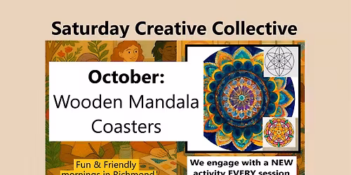 Saturday Creative Collective OCT - Wooden Mandala Coasters