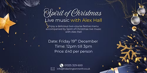 \u2728 Spirit of Christmas live music with Alex Hall