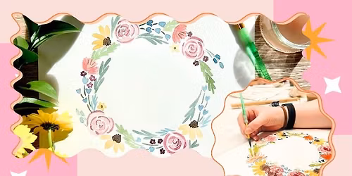 Watercolor Floral Wreath with Maker Nature