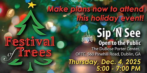 Festival of Trees, Dublin Campus Sip 'N See