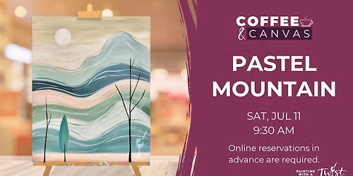 Coffee & Canvas - Pastel Mountain