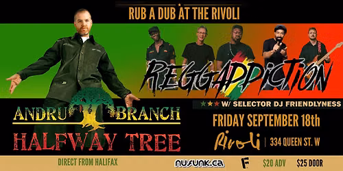 Rub A Dub at The Rivoli: Andru Branch & Halfway Tree and Reggaddiction