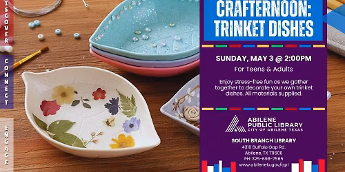 Crafternoon: Trinket Dishes (South Branch)