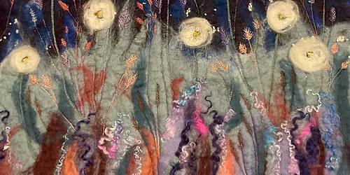 Wet felted poinsettia workshop