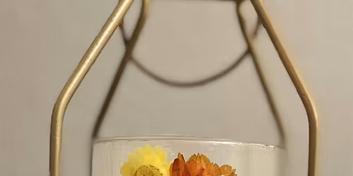 Pressed flower lantern