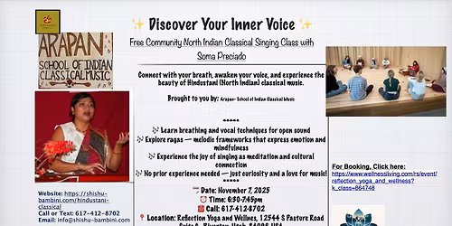 Hindustani\/North Indian Classical Singing with Soma Preciado