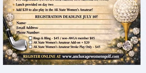 AK State Am \/ AWGA Rings & Bling Eclectic