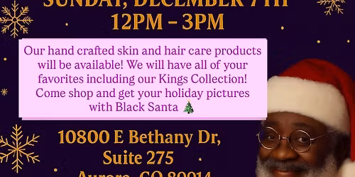 Photos with Black Santa Pop up shop \ud83c\udf84