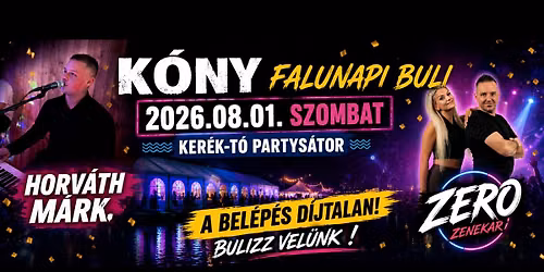 FALUNAPI BULI \/ K\u00d3NY \/ 08.01.SZOMBAT \/ ZERO Zenekar & Horv\u00e1th M\u00e1rk