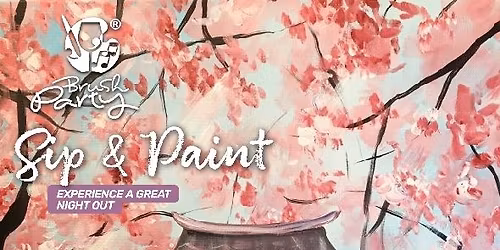 Join Brush Party with Jess to paint 'Sakura Gardens' in Dronfield