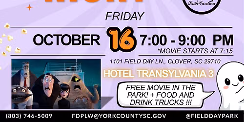 FREE Movie in the Park- Hotel Transylvania 3