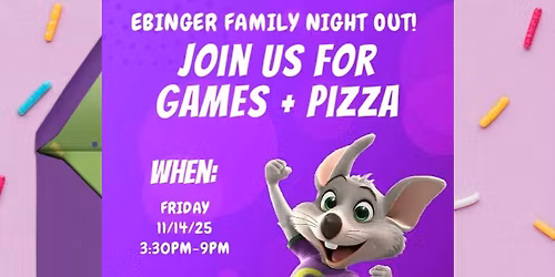 Family Fundraiser Night (Chuck E. Cheese)
