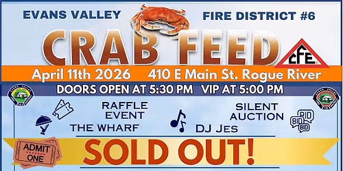 3rd Annual EVFD Crab Feed Fundraiser