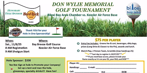 Don Wylie Golf Tournament! 2025
