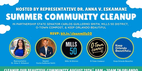 Summer Community Cleanup with Team Anna, Team Smith, Mills 50 District, O-Town Compost, & KOB