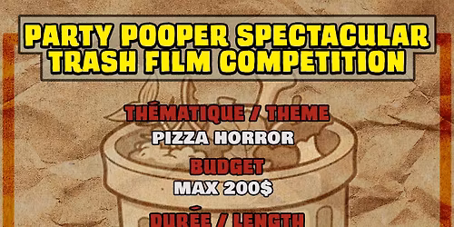 Appel de courts-m\u00e9trages pour la comp\u00e9tition PARTY POOPER SPECTACULAR - 2026