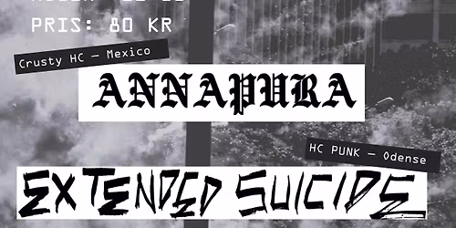 Strafbar Koncert: Annapura (Mexico) + Extended Suicide + Pleaser