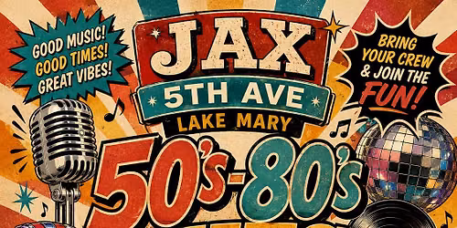 50's-80's Hits Music Bingo @ Jax 5th Ave Lake Mary