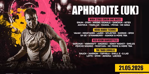 APHRODITE (UK) Live in Tel Aviv | Gagarin Club | 21.05 — Gagarin club TLV - גגרין