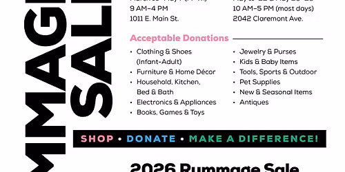 Ashland Co. Cancer Association's MEGA Fundraising Rummage Sale