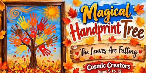 Sayre Studio: Magical Handprint Tree: The Leaves Are Falling Acrylic Painting (Ages 5-12)