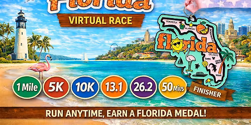 Race Through Florida Virtual Race | 5K, 10K, Marathon | Run Anywhere