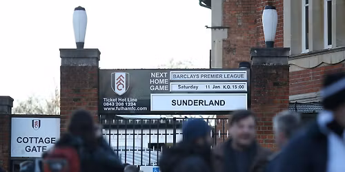 Fulham FC vs Sunderland FC at Craven Cottage