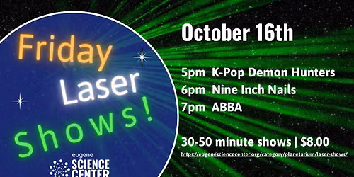 Friday Night Laser Shows: K-Pop, Nine Inch Nails, ABBA