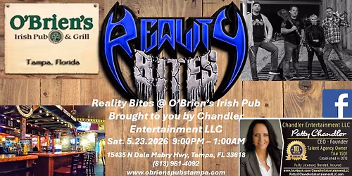 Reality Bites @ Tampa O'Brien's Irish Pub & Grill, sponsored by Chandler Entertainment LLC