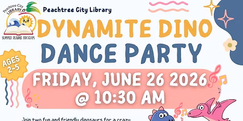 Dynamite Dino Dance Party (Ages 2-5)