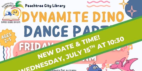Dynamite Dino Dance Party (Ages 2-5)