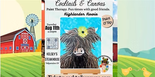 "HIGHLANDER HOWIE" Cocktails & Canvas Fun Paint and Sip Art Event