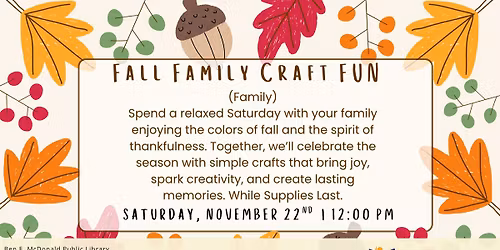 Fall Family Craft Fun: A Day to Celebrate and Give Thanks