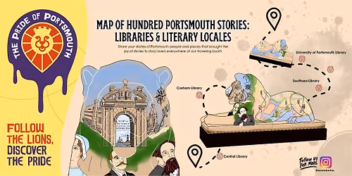 Map of 100 Portsmouth Stories: University of Portsmouth Library Edition